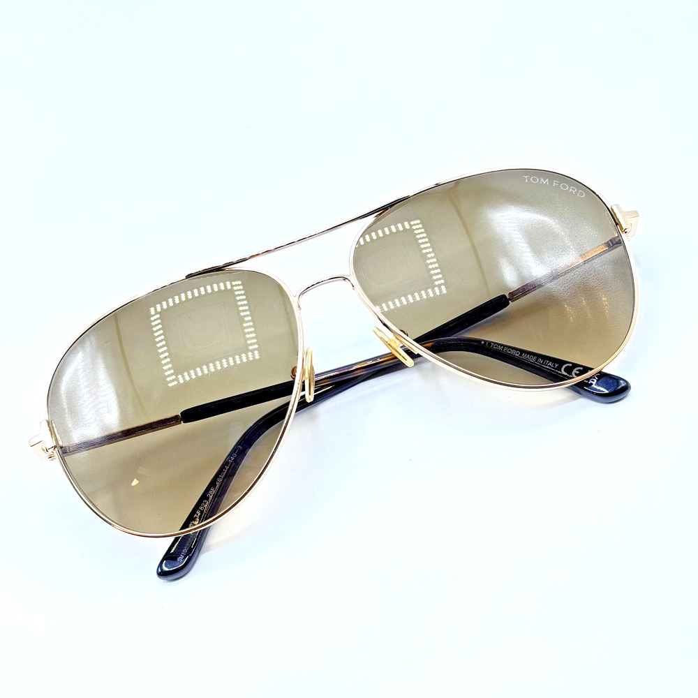 Tom Ford Sunglasses Clark TF823 28F Rose Gold Aviator Brown Gradient Lens 61mm